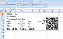 Excel QR Code Barcode Integration Pune Mumbai India